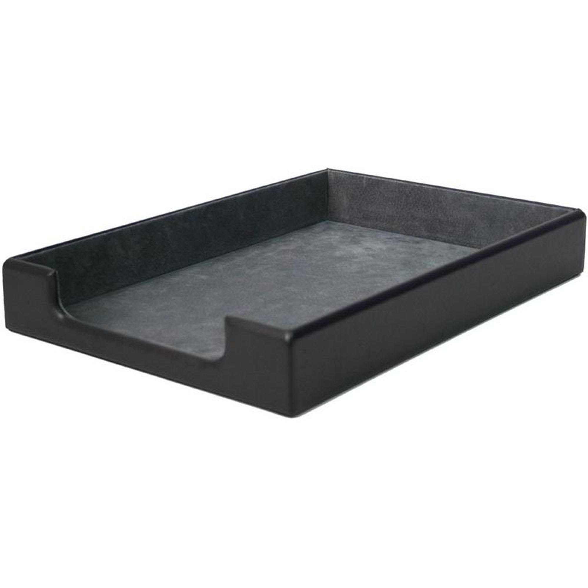 Royce Leather Desk Letter Tray - Black - Megean