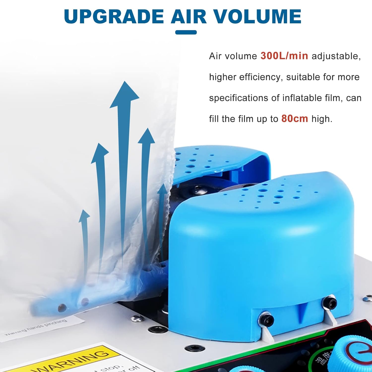 Air Cushion Machine 32ft/min Air Pillow Machine Portable Air Cushion Wrap Machine 300L/min for Shipping, Packing Supplies