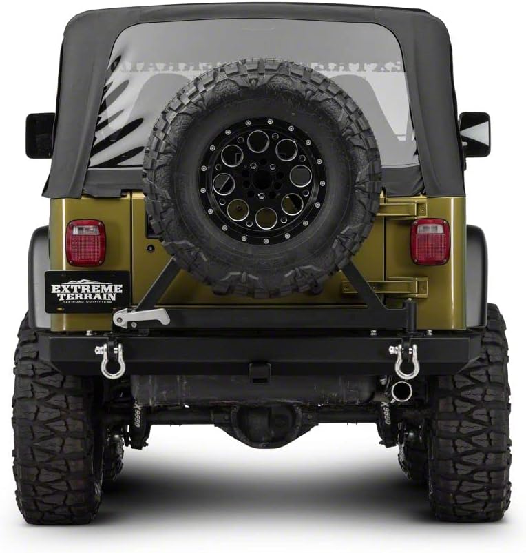 Barricade Classic Rear Bumper with Tire Carrier Compatible with 87-06 Jeep Wrangler YJ & TJ