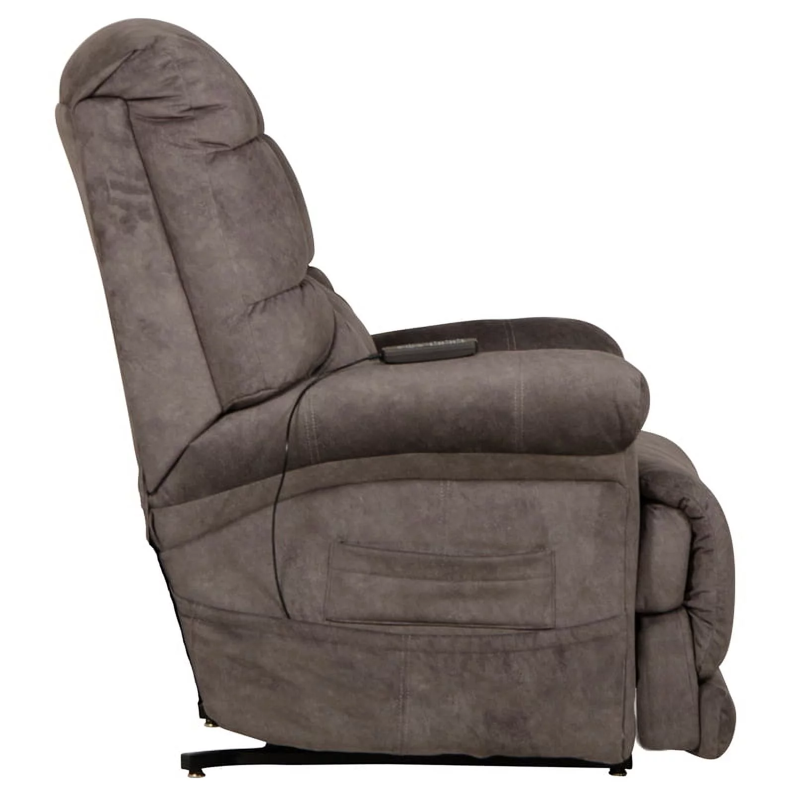 Catnapper Release Power Lift Recliner with Zero Gravity Recline in Gray Fabric