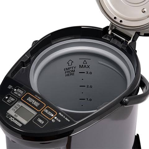 Zojirushi CD-NAC40BM Micom Water Boiler u0026 Warmer, Made in Japan, 4.0-Liter, Metallic Black