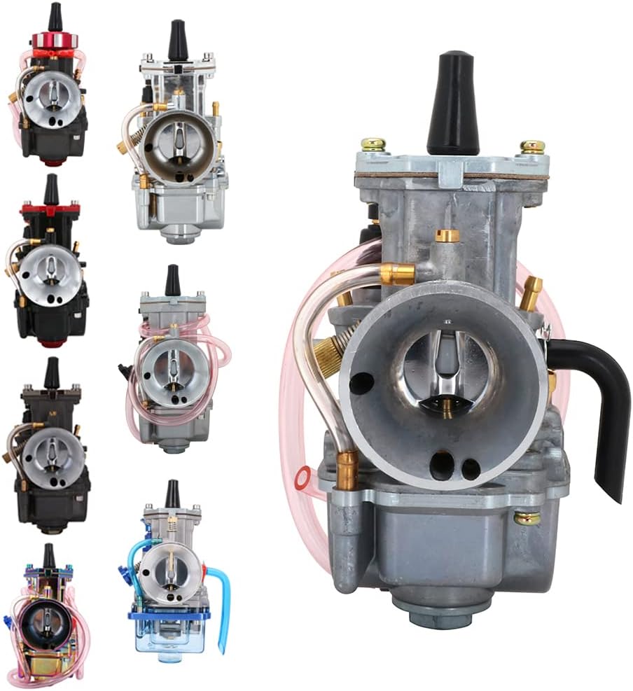 PWK 32mm Carburetor Motorcycle Power Jet Carb Racing Performance Universal For 125cc to 200cc Pit Dirt Bike Motocross Enduro On/Off Road ATV Quad Scooter Black