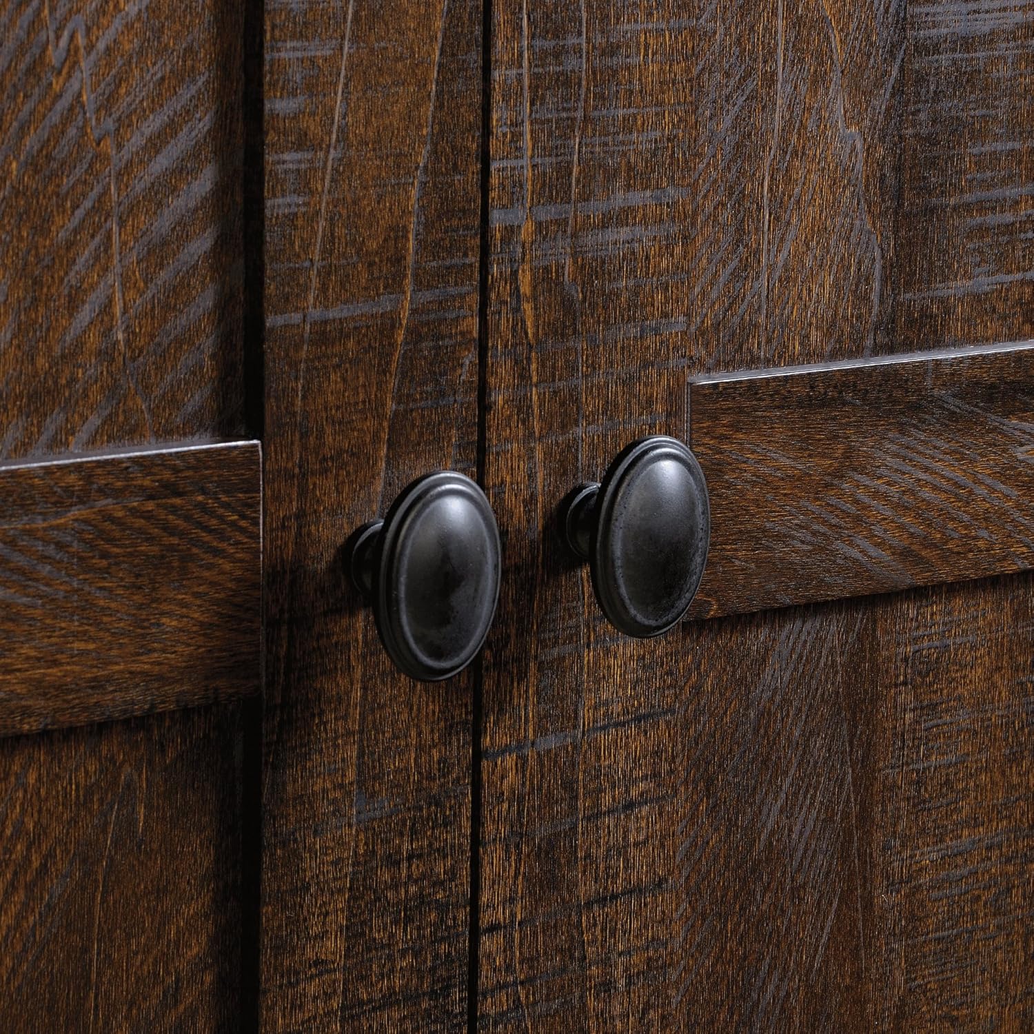 Sauder Storage Cabinet, Rustic Walnut finish