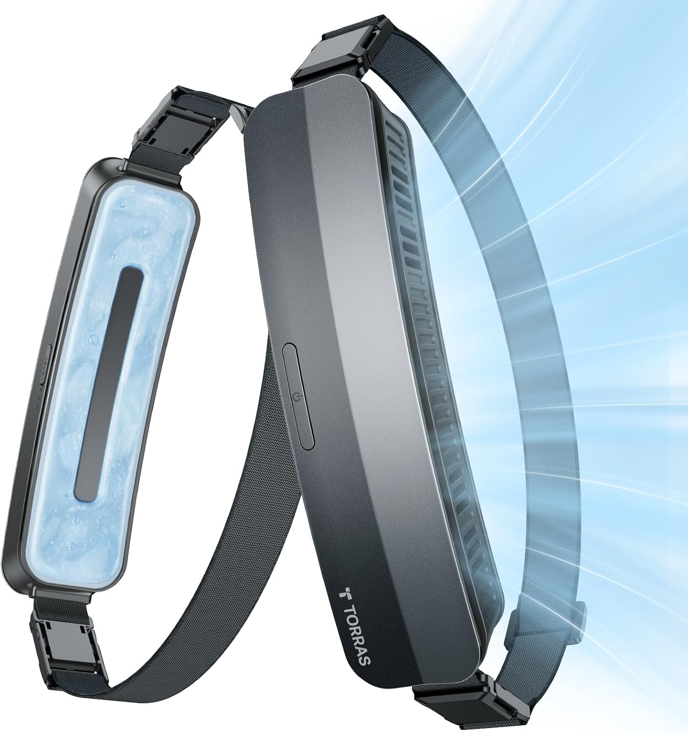 TORRAS 2024 COOLiFY ZONE Wearable Waist Fan with Max 15H Working Time, Strong Wind Power for Full Body Cooling fan, Rechargeable Belt Fan, Durable and Suitable for Outdoor Work and Sports