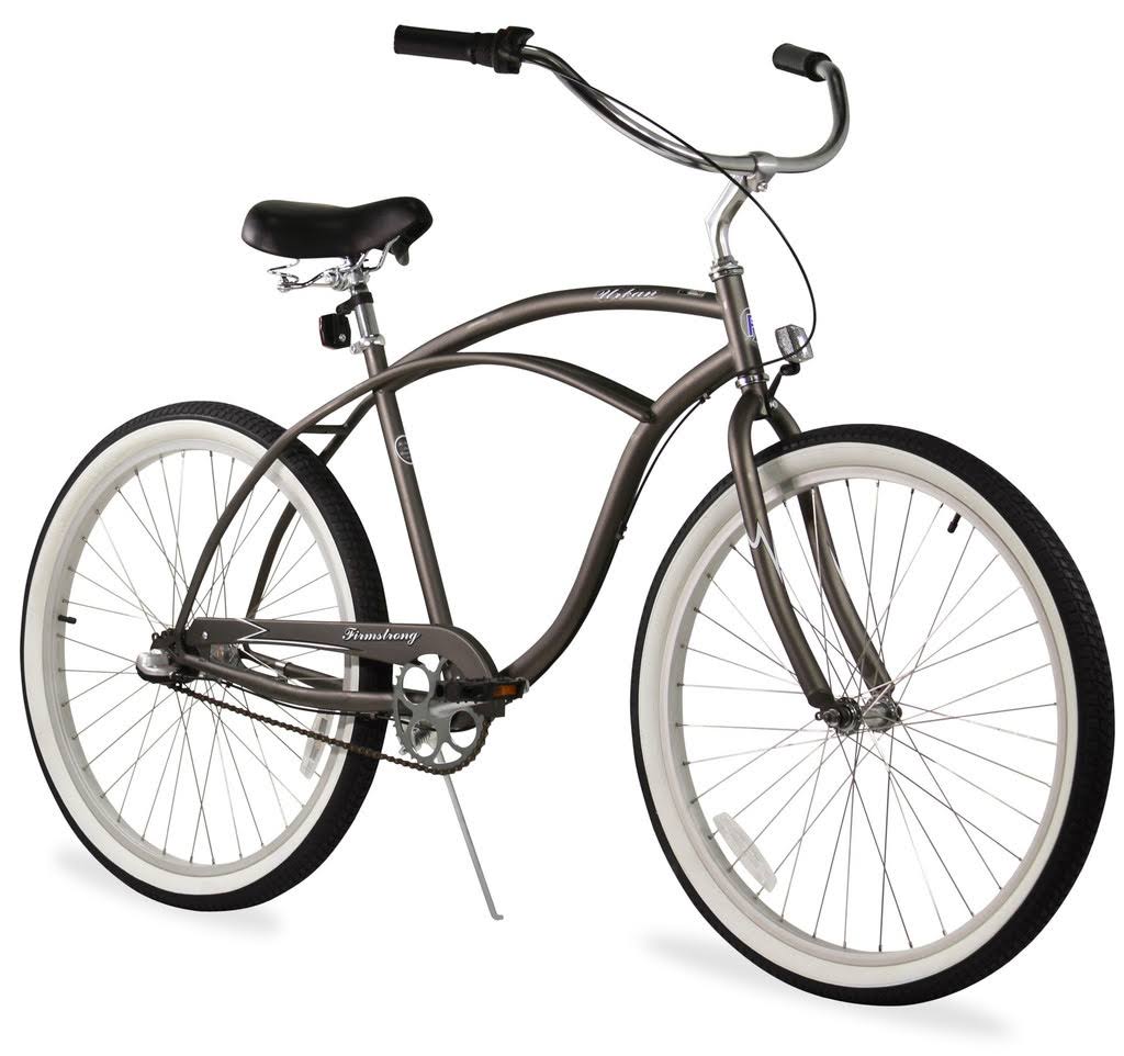 Beachbikes 26x22 Men&s Urban 3-Speed Beach Cruiser Bike - Matte Grey - Megean