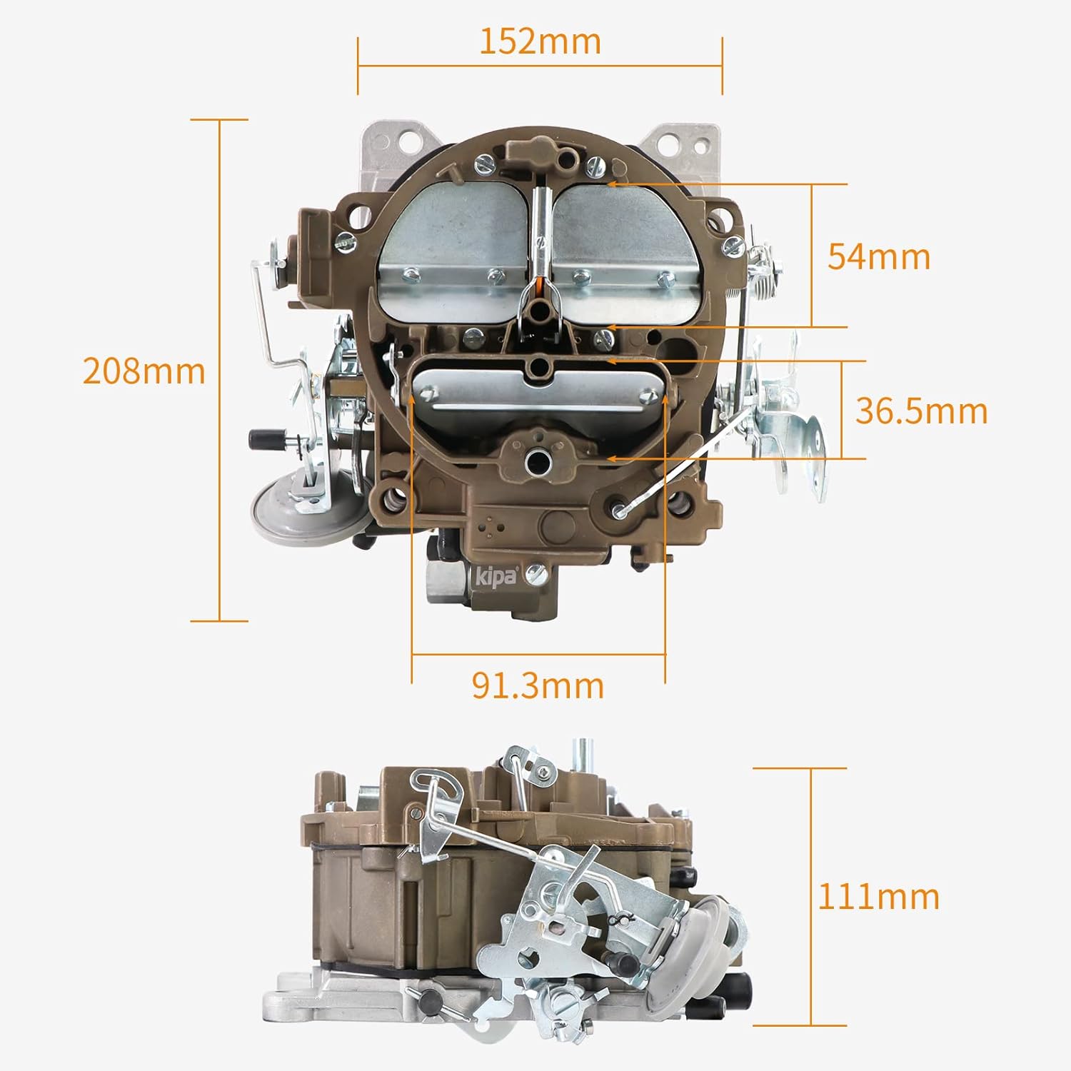 KIPA Carburetor For 1901R Rochester Quadrajet 4MV 4MV Chevy 1966-1973 Summit Jegs Divorced Choke 1901-GG 4-BBL, Replace for Corvettes 1975-1979 750 CFM Vacuum Secondary Durable