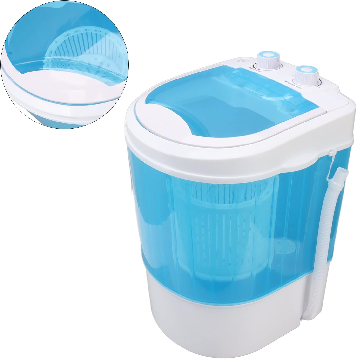 Portable Washing Machine, Mini Washer and Dryer Combo, Mini Top Load Washing Machine Washer Spinner for Camping, RV, Travel, Lightweight and Easy to Carry