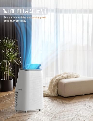 Air Conditioner Portable for Room, 8000 Btu Personal Air Conditioner 4-In-1 Portable Ac Unit With Fan, Dehumidifier & Sleep Mode, Small Portable Air Cooler for Room Cooling Up to 350sq.Ft, White