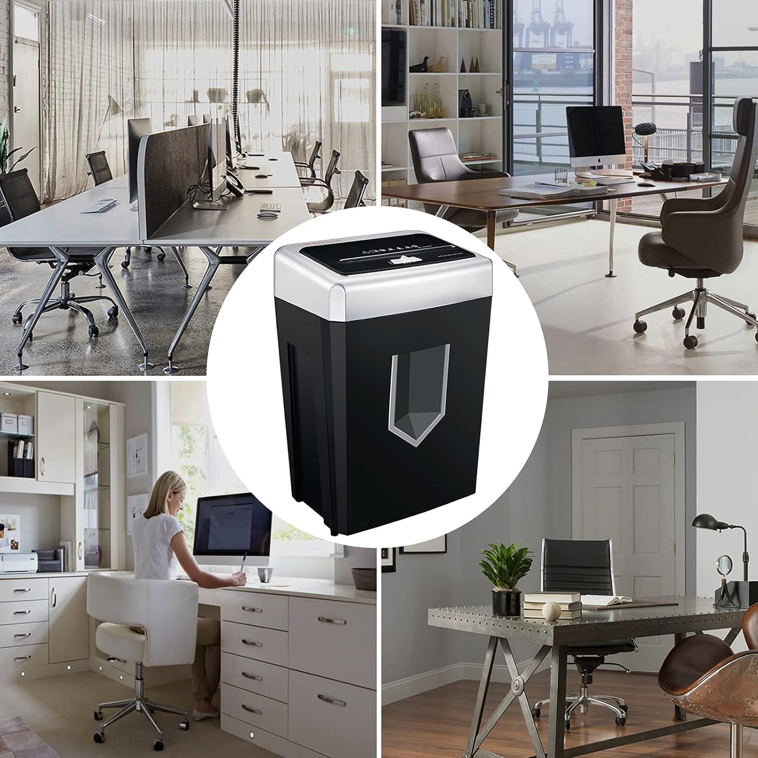 Bonsaii 14-Sheet Office Paper Shredder, 30-Minute Continuous Running Time, Credit Card/Staples Cross-Cut Shredders for Home Use Heavy Duty, Quiet Shredding Machine with Jam Proof System (C169-B)