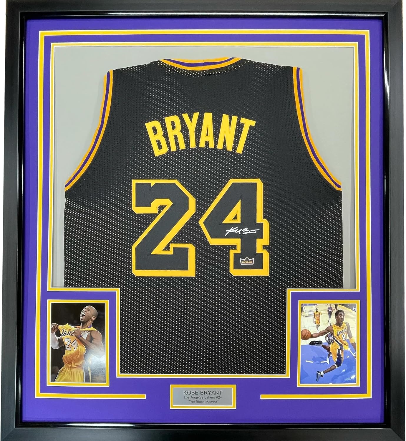 Framed Facsimile Autographed Kobe Bryant 35x39#24 Black Mamba Los Angeles LA Reprint Laser Auto Basketball Jersey