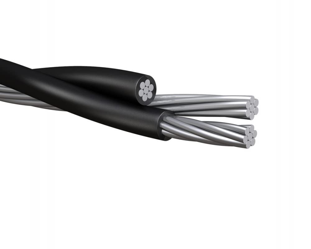 150' Nassau Cockle 2-2-4 Aluminum Triplex Overhead Service Drop Cable