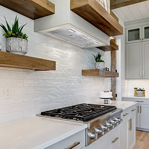 Range Hood Insert/Built-in 30 Inch,Ultra Quiet,Powelful Suction Stainless Steel Ducted Kitchen Vent Hood with LED Lights and Dishwasher Safe Filters, 3-Speeds 600 CFM