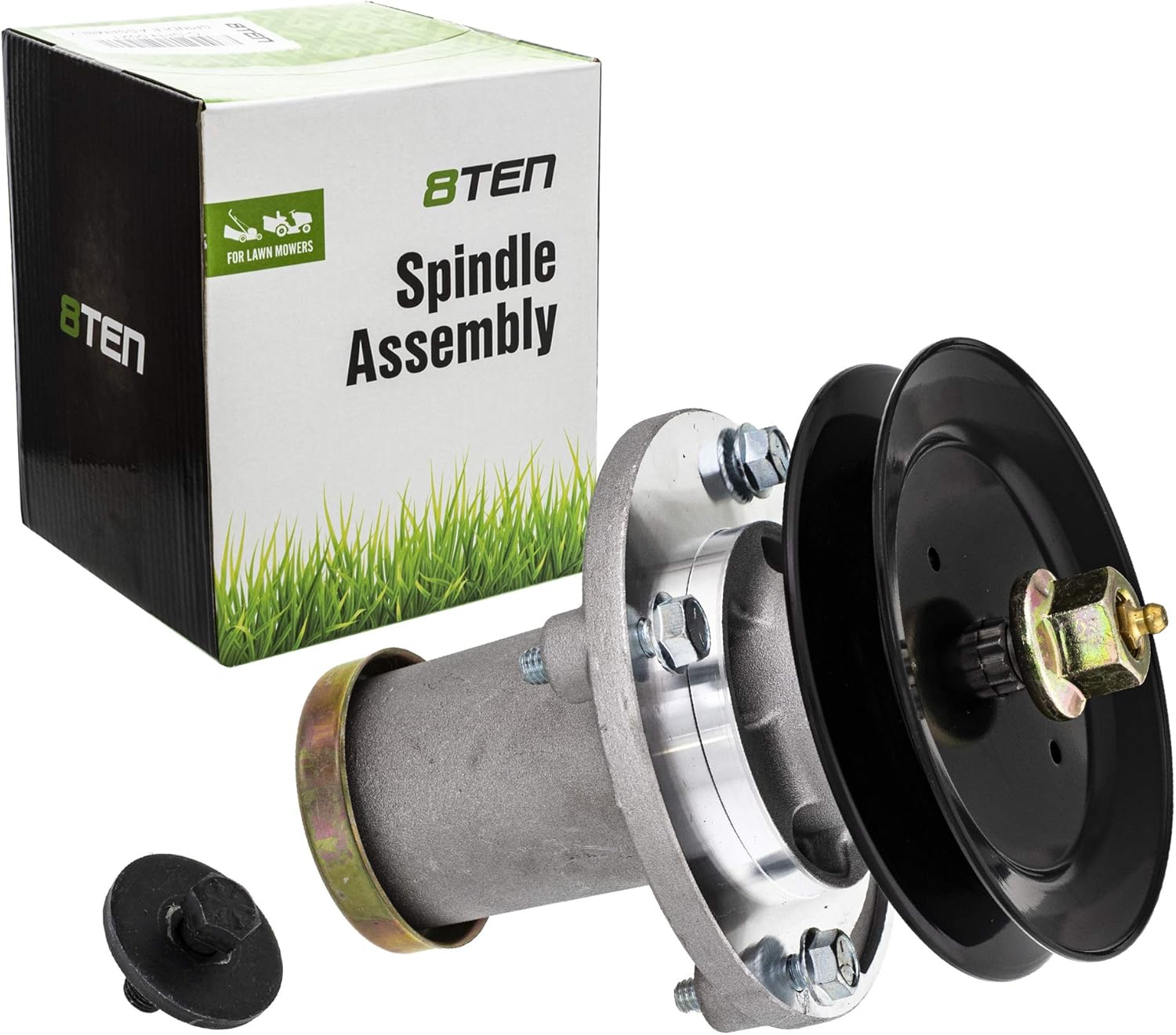 8TEN Deck Spindle Assembly with Pulley for Husqvarna 48 52 61 inch EZ 4216 4217 539112170 532173436 Pack of 2