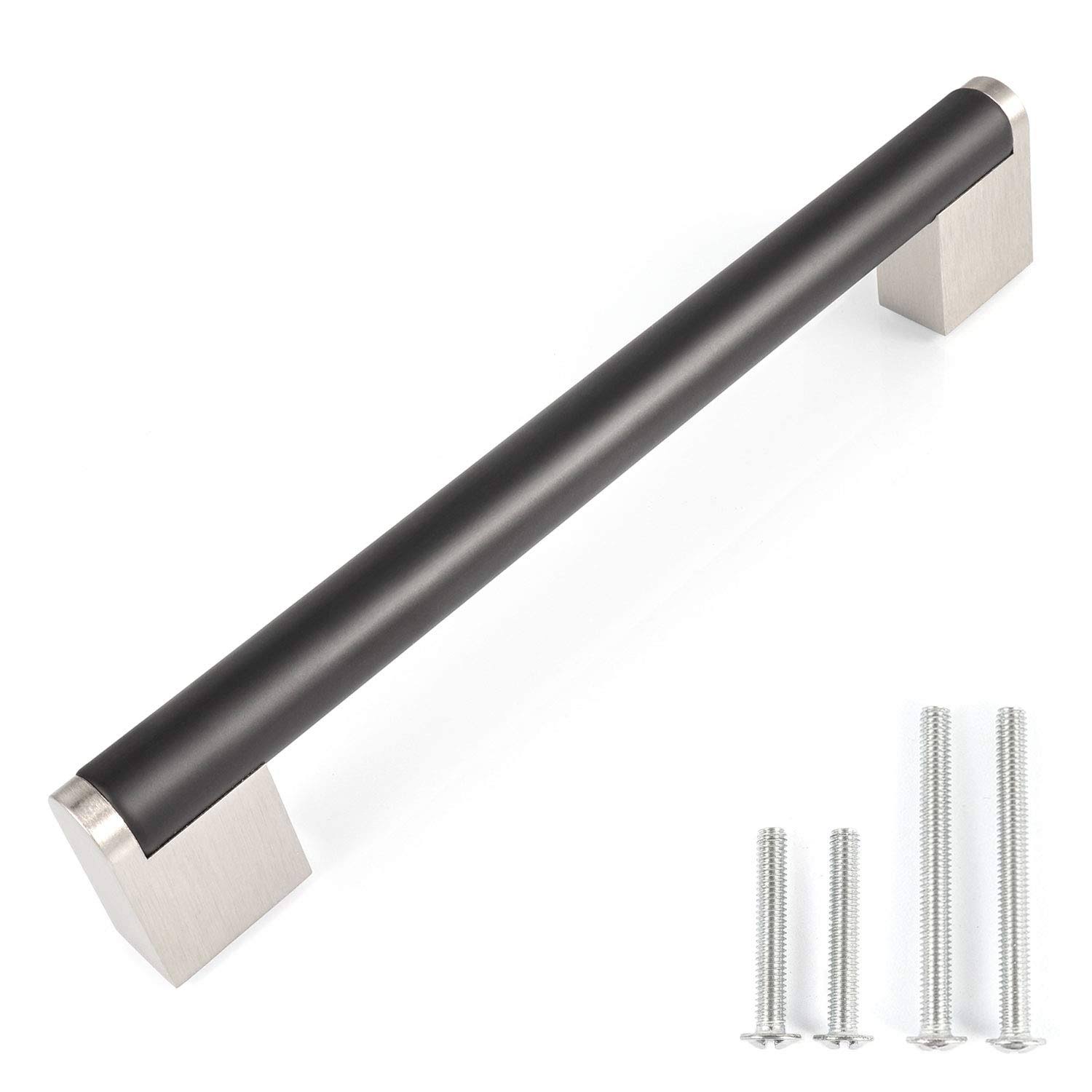 Fulgente Brushed Square Cabinet Handle Stainless Steel Drawer Pulls for Kitchen Bathroom Cupboard Cabinet, Kitchen Cabinet Door