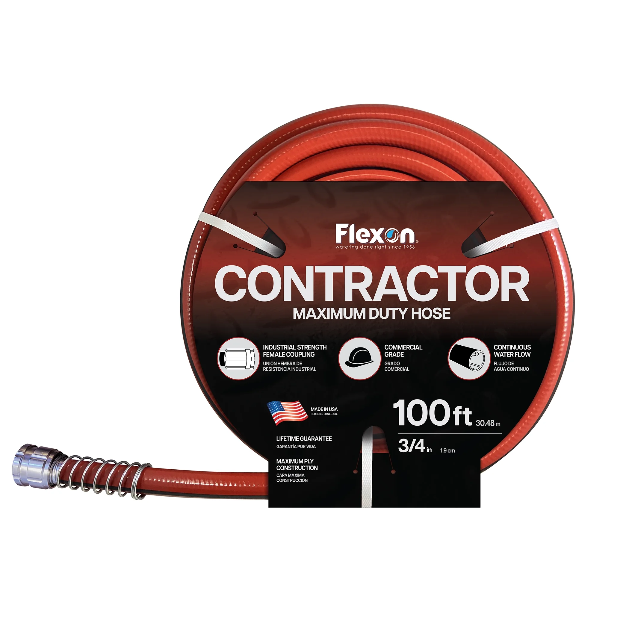 Flexon 3/4 in. x 100 ft. Contractor Grade Garden Hose - Curated Treasures Market