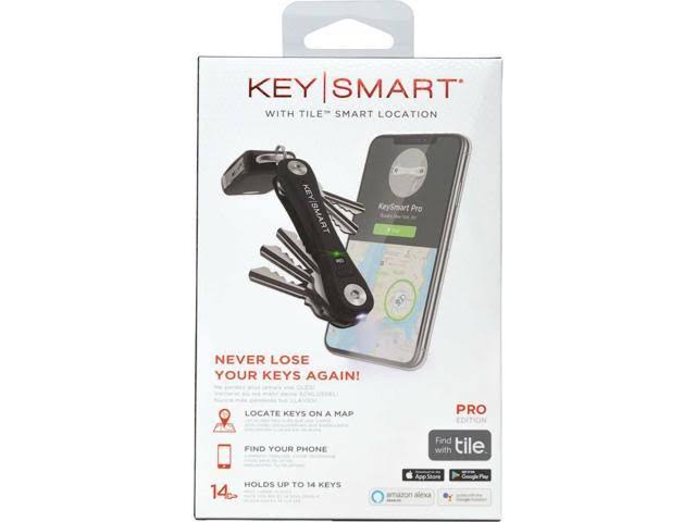 KeySmart Pro with TileSmart LOCATION; Black - Black, Size: One Size