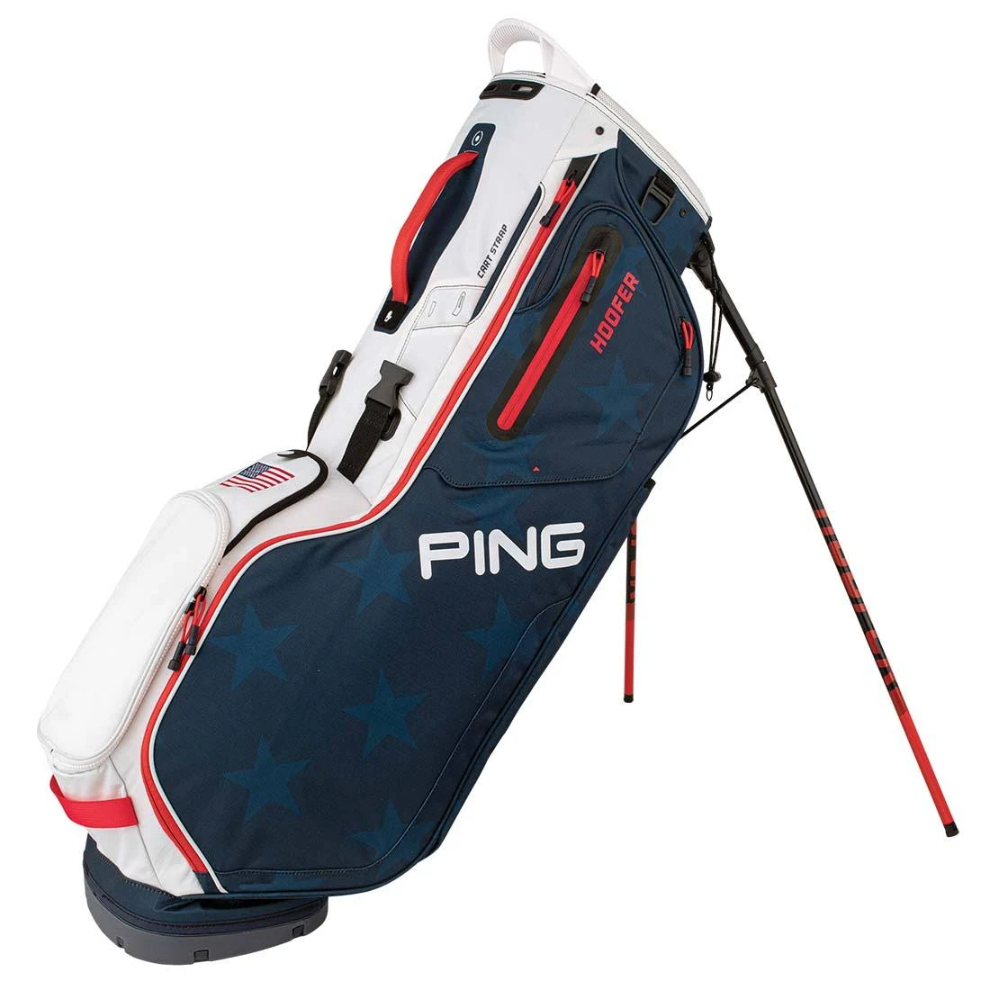 Ping Hoofer 2021 Stand Bag - Navy White Red