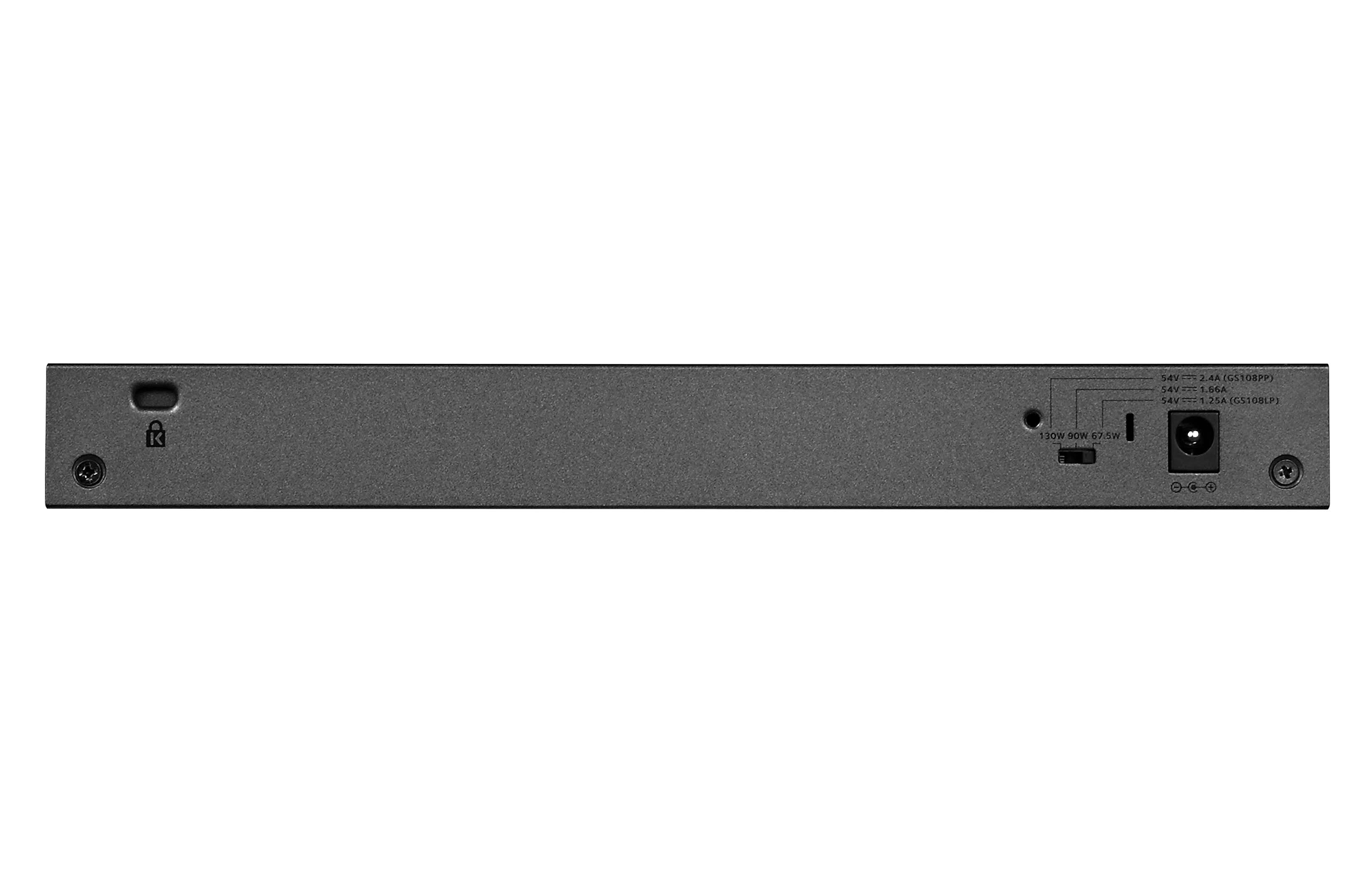 NETGEAR GS108LP Unmanaged Switch - 8 PoE+ Ethernet Ports