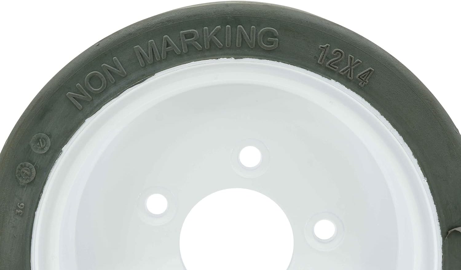 Mytee Products (4 Set) SkyJack 158437, 158438, Tires 12 x 4, (2 w/Plain, 2 w/Brake)- Model # SJIII3219, SJIII3015, SJIII3215, SJIII3019 | Non-Marking Wheel Assembly