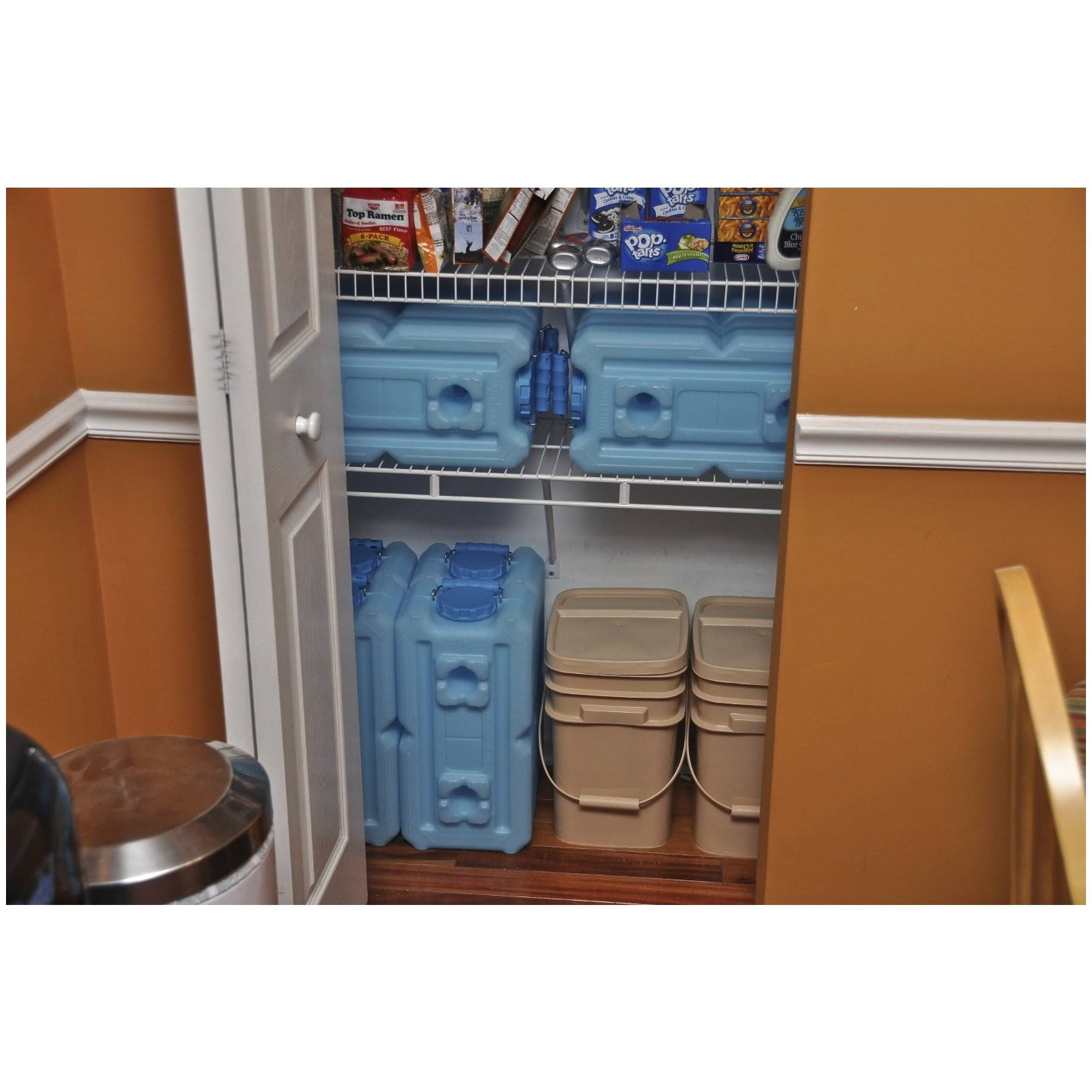 WaterBrick - Emergency Water and Food Storage Containers - 8 Pack Blue