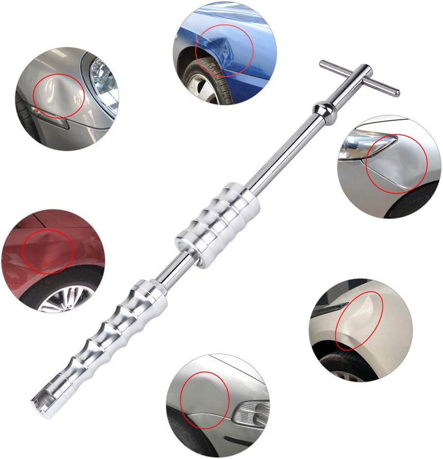 Paintless Dent Repair Hail Removal T Bar Slide Hammer Glue Puller Tabs Car Body Tools Pack of 2