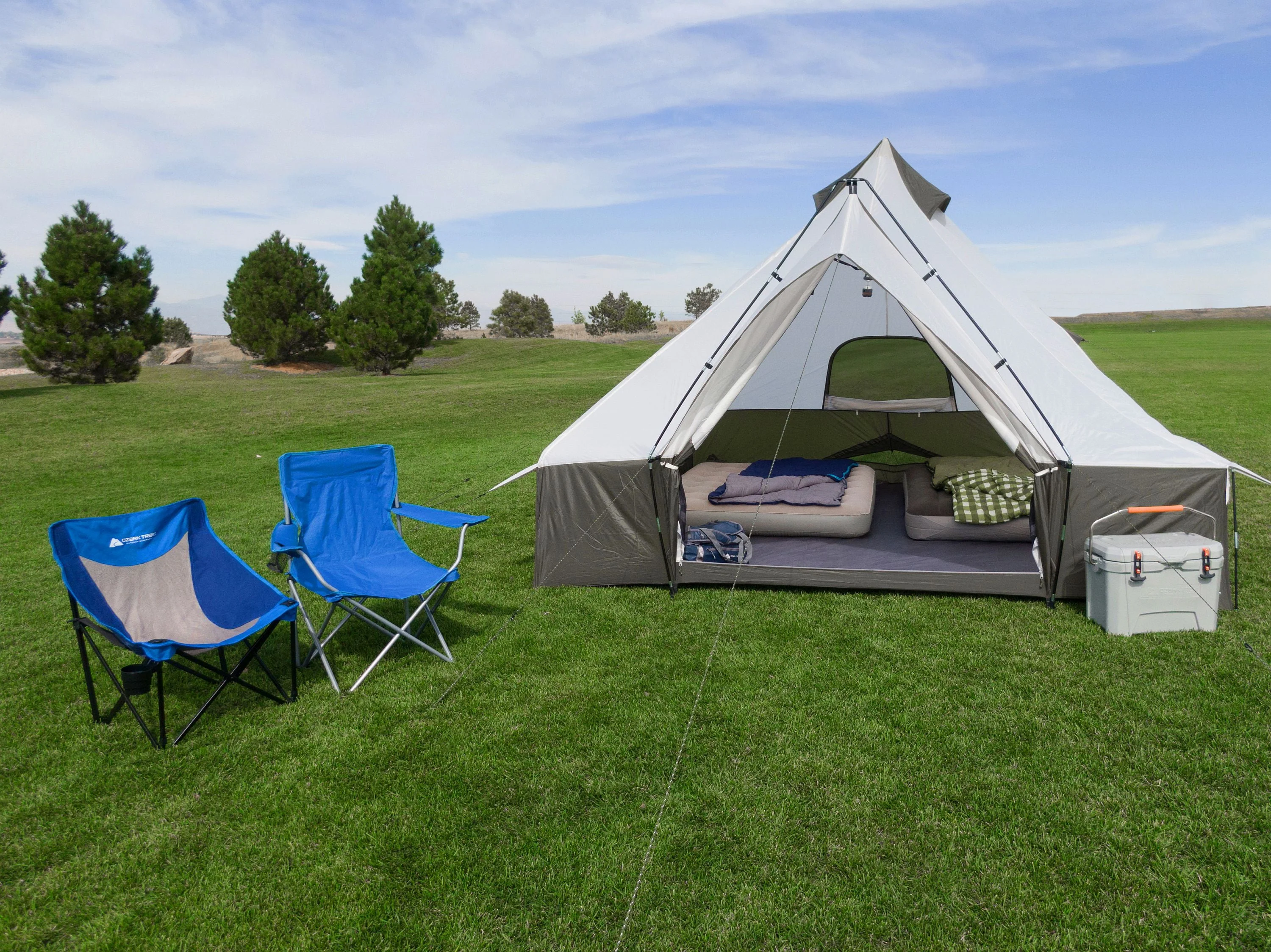 Ozark Trail Hazel Creek 8 Person Lodge Camping Tent with Covered Entrance