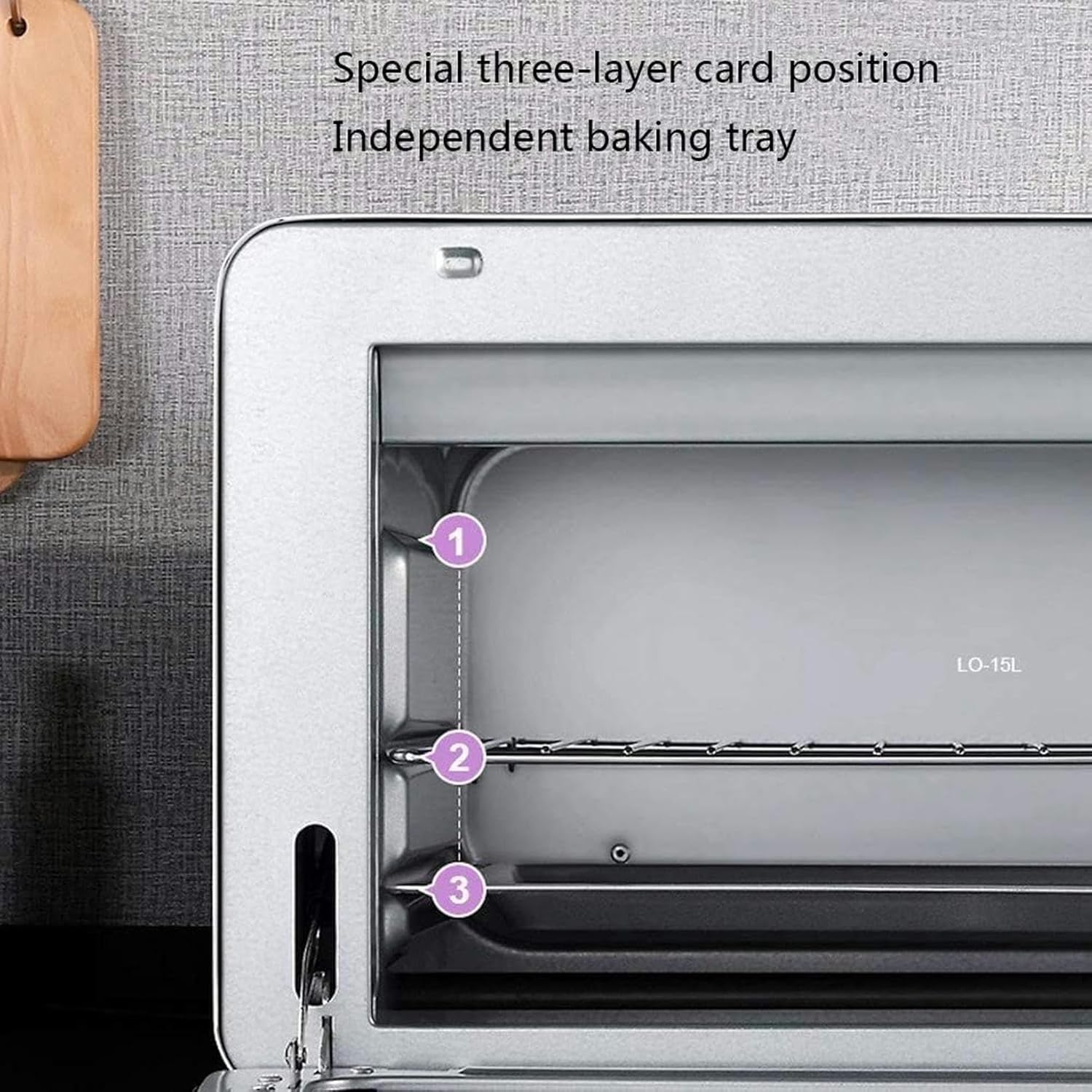 Countertop Convection Toaster Oven Roasting Oven and Removable Crumb Tray, 15L Oven Toaster Mini Ovens (Black)