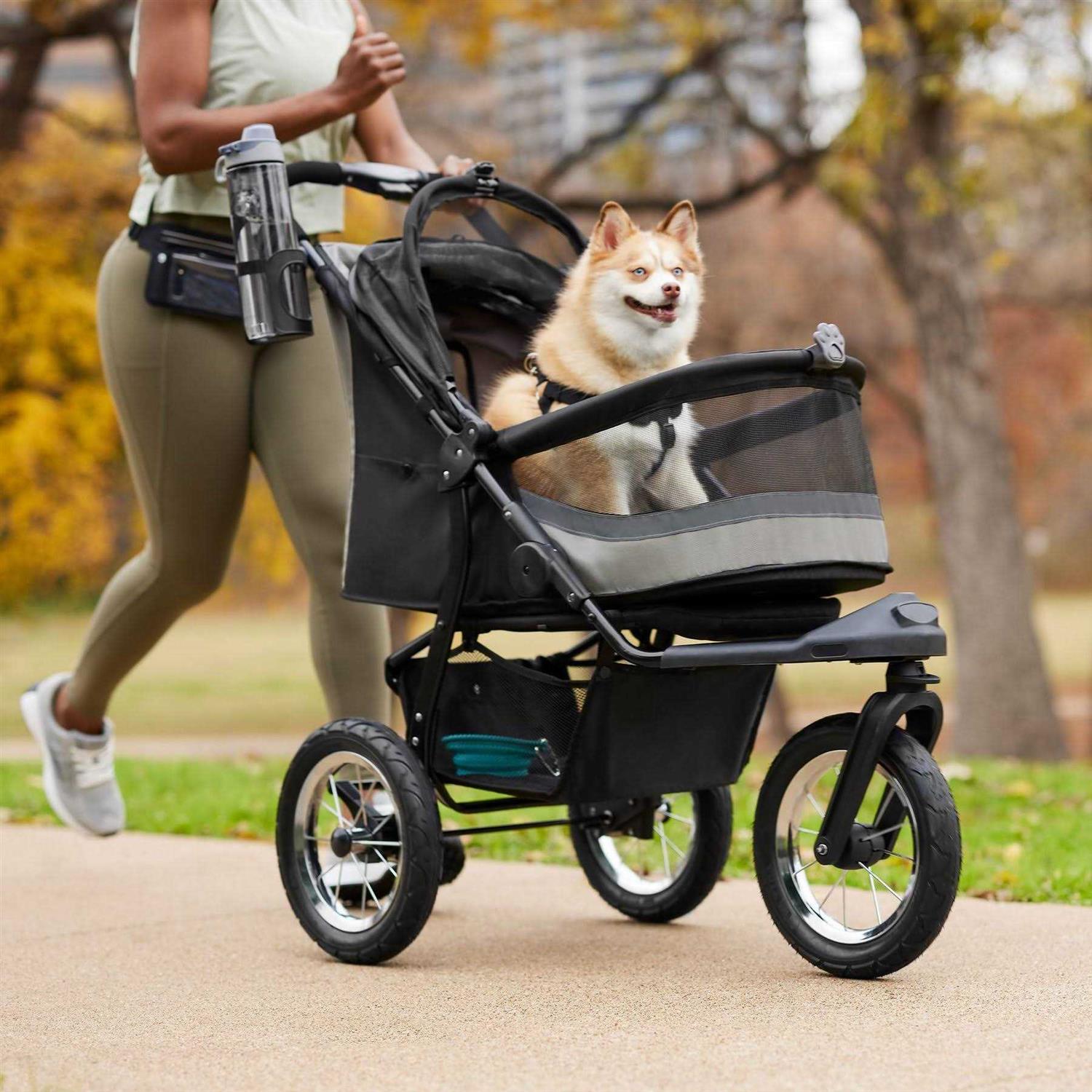 Frisco No-Zip Collapsible Cat &amp; Dog Jogger Stroller - Pet Supplies online store