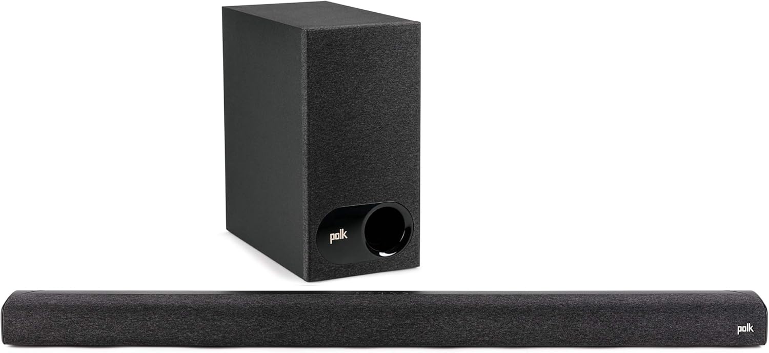 Polk Audio Signa S3 Ultra-Slim TV Sound Bar and Wireless Subwoofer with Built-in Chromecast | Compatible with 8K, 4K & HD TVs | Wi-Fi, Bluetooth | Works with Google Assistant