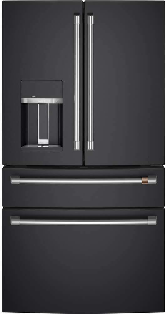 Cafe CVE28DP3ND1 27.8 cu. ft. Smart 4-Door French Door Refrigerator in Matte Black, Fingerprint Resistant and ENERGY STAR