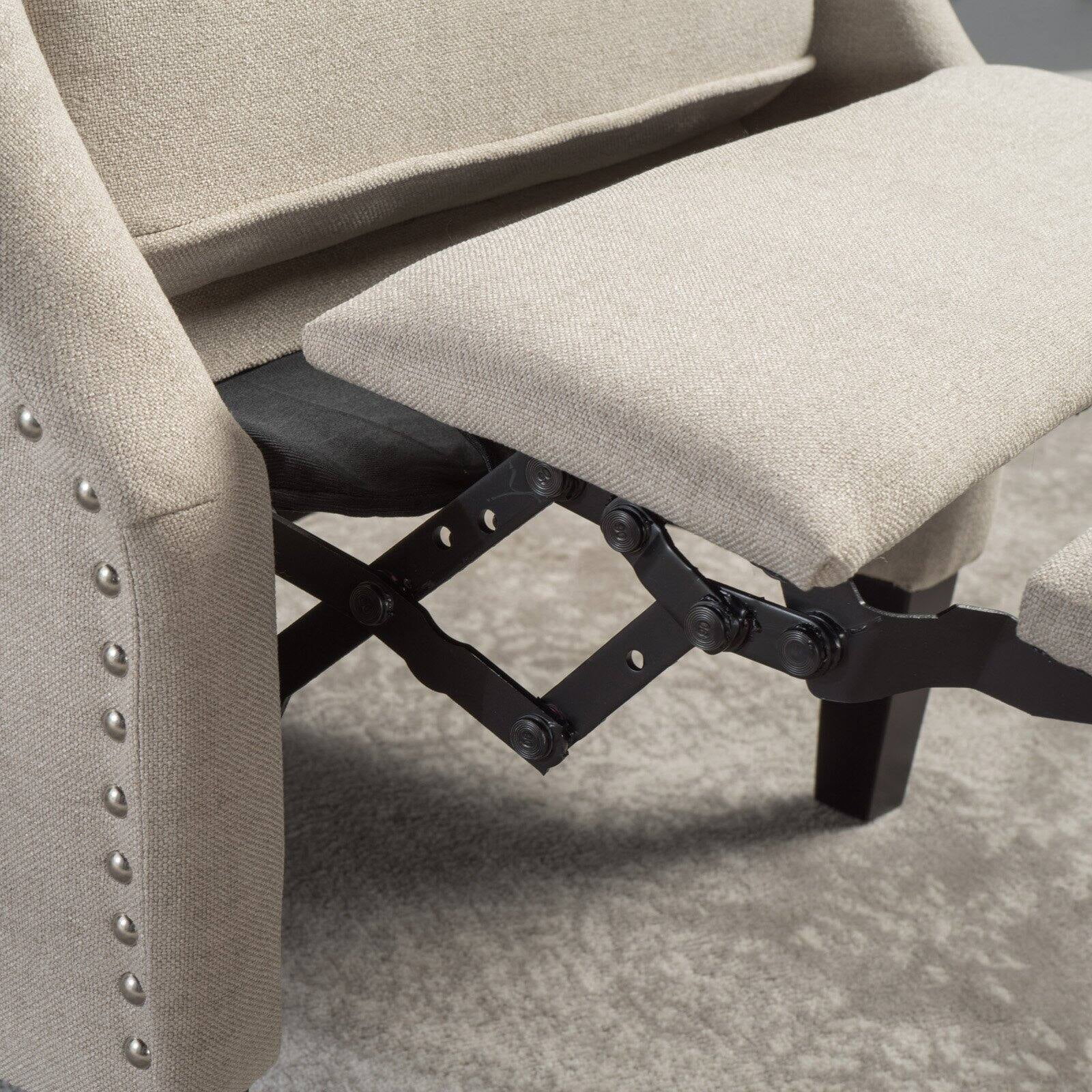 Westeros Traditional Wingback Fabric Recliner Chair