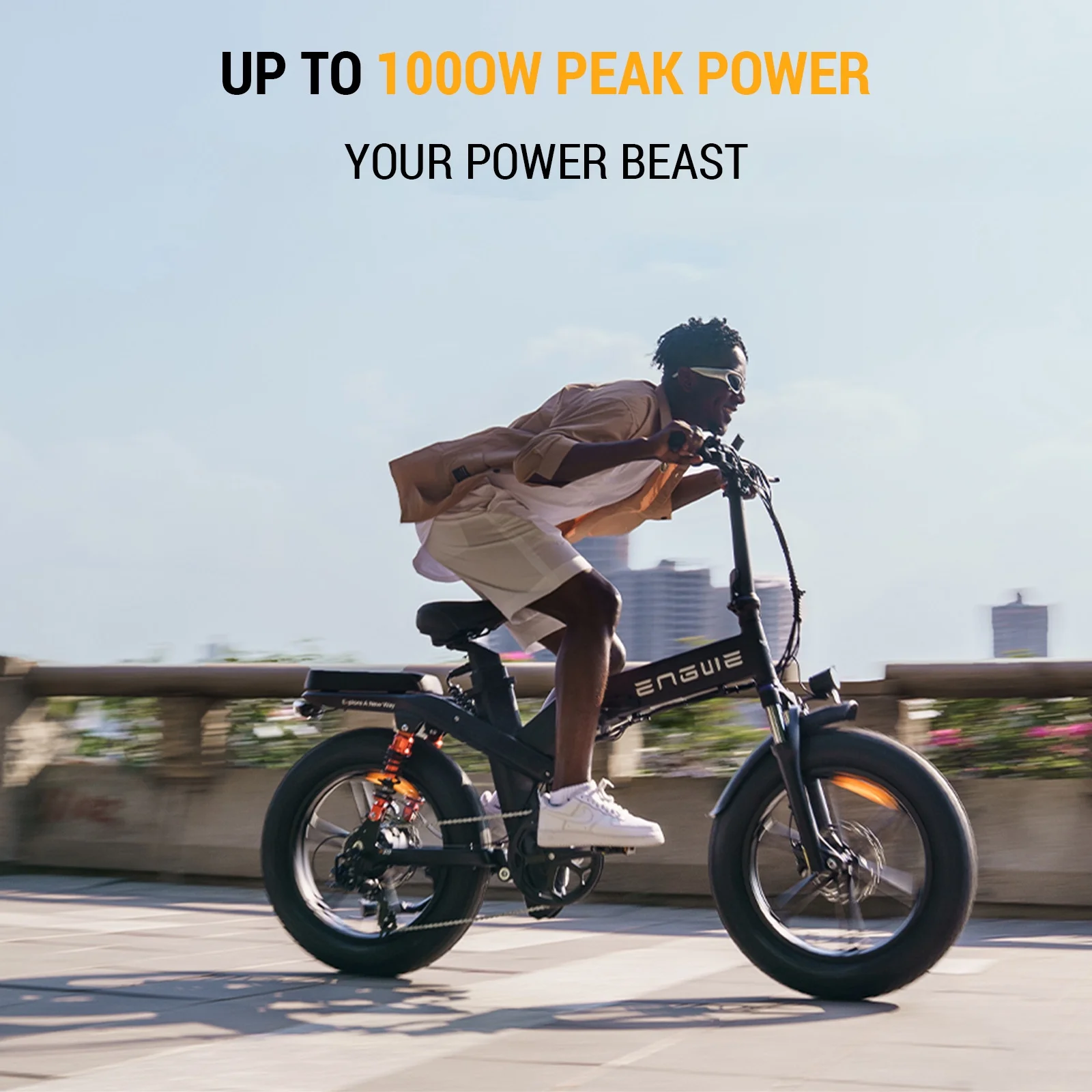ENGWE Electric Bike,1000w 48v 14.4ah All-terrain Bike 1000w Ebike 20in All-terrain Woman/man E-bike With 48v 14.4ah 8 E-bike With Mobile With Mobile /40mi Speed Woman/man E-bike 8 Speed Woman/man - Curated Treasures Market