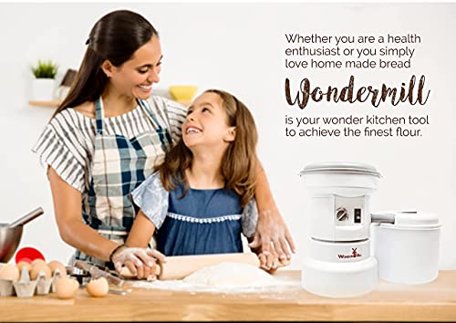 Powerful Electric Grain Mill Grinder for Home and Professional Use - High Speed Electric Flour Mill Grinder for Healthy Grains and Gluten-Free Flours - Electric Grain Grinder Mill by Wondermill