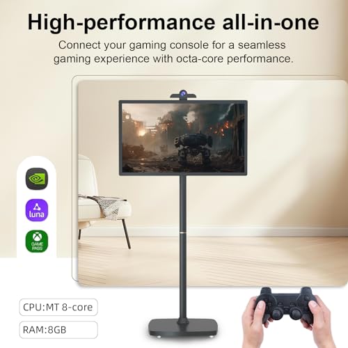 pikiu Portable oncell Touch Screen TV 1080P 8G RAM+128G rotatable Screen Android Operating System (Support Google Play Store) Built-in Long-Lasting Battery (4-6H) Space Gray