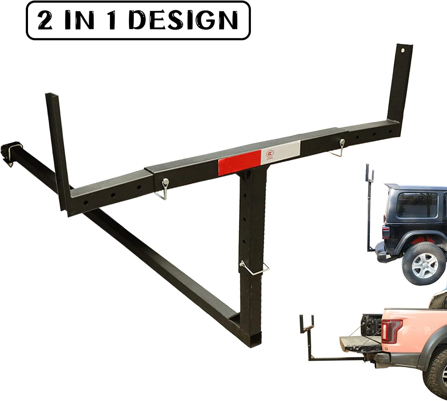 PENSUN 2 IN 1 Design Foldable Pick Up Truck Bed Hitch Extender Extension Rack Canoe Boat Kayak Lumber Pack of 2