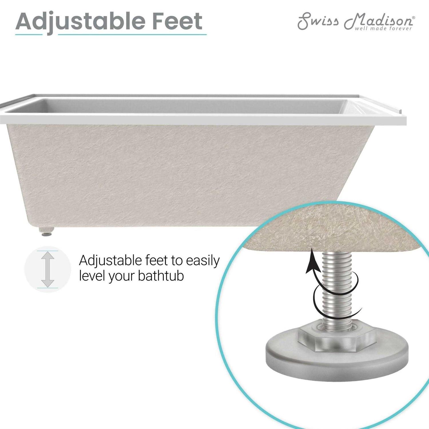 Swiss Madison Voltaire 48 x 32 Left-Hand Drain Alcove Bathtub - Shop Hardware Tools Online Store