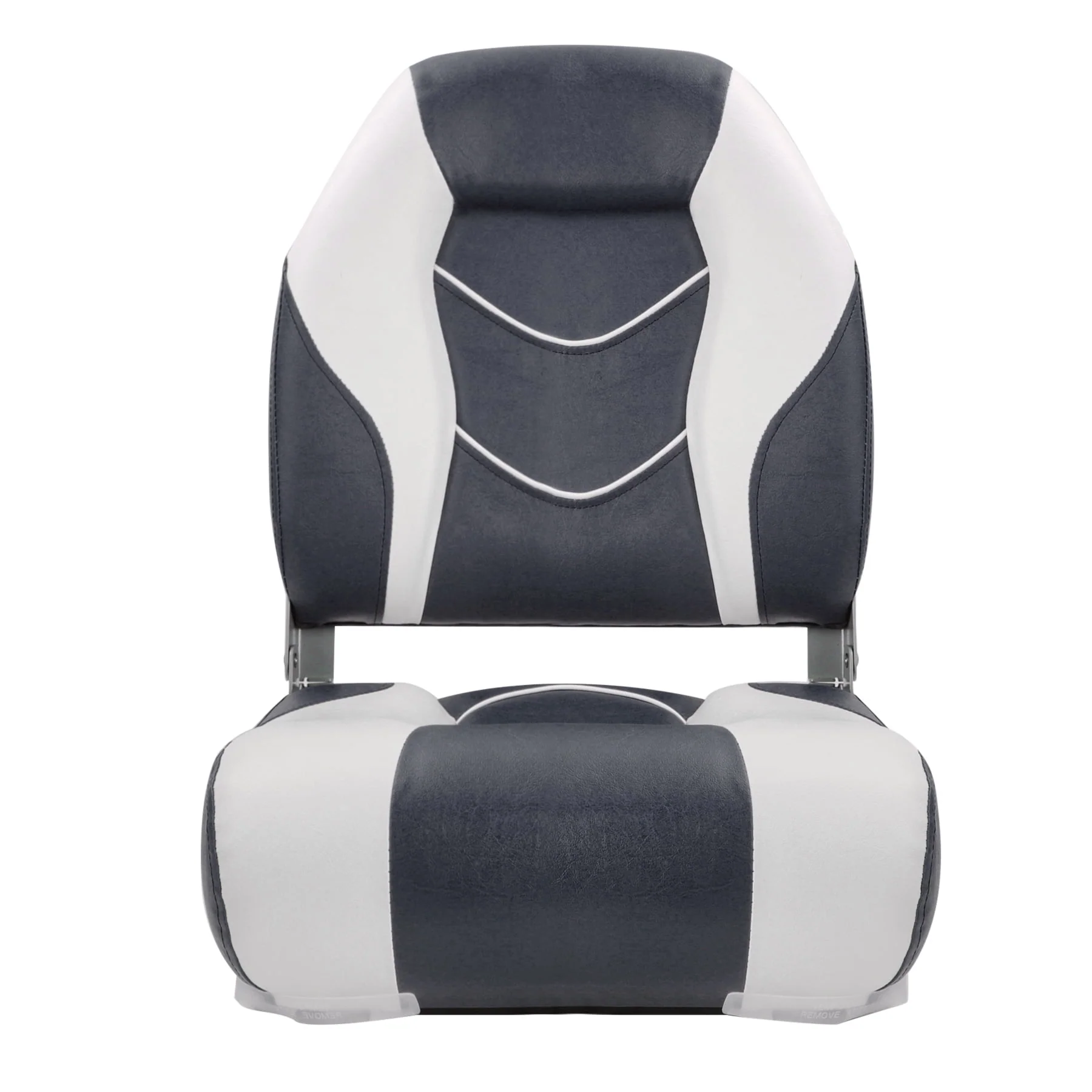 NORTHCAPTAIN S1 Pro Premium High Back Folding Boat Seat,Stainless Steel Screws Included,Charcoal/Black(2 Seats)