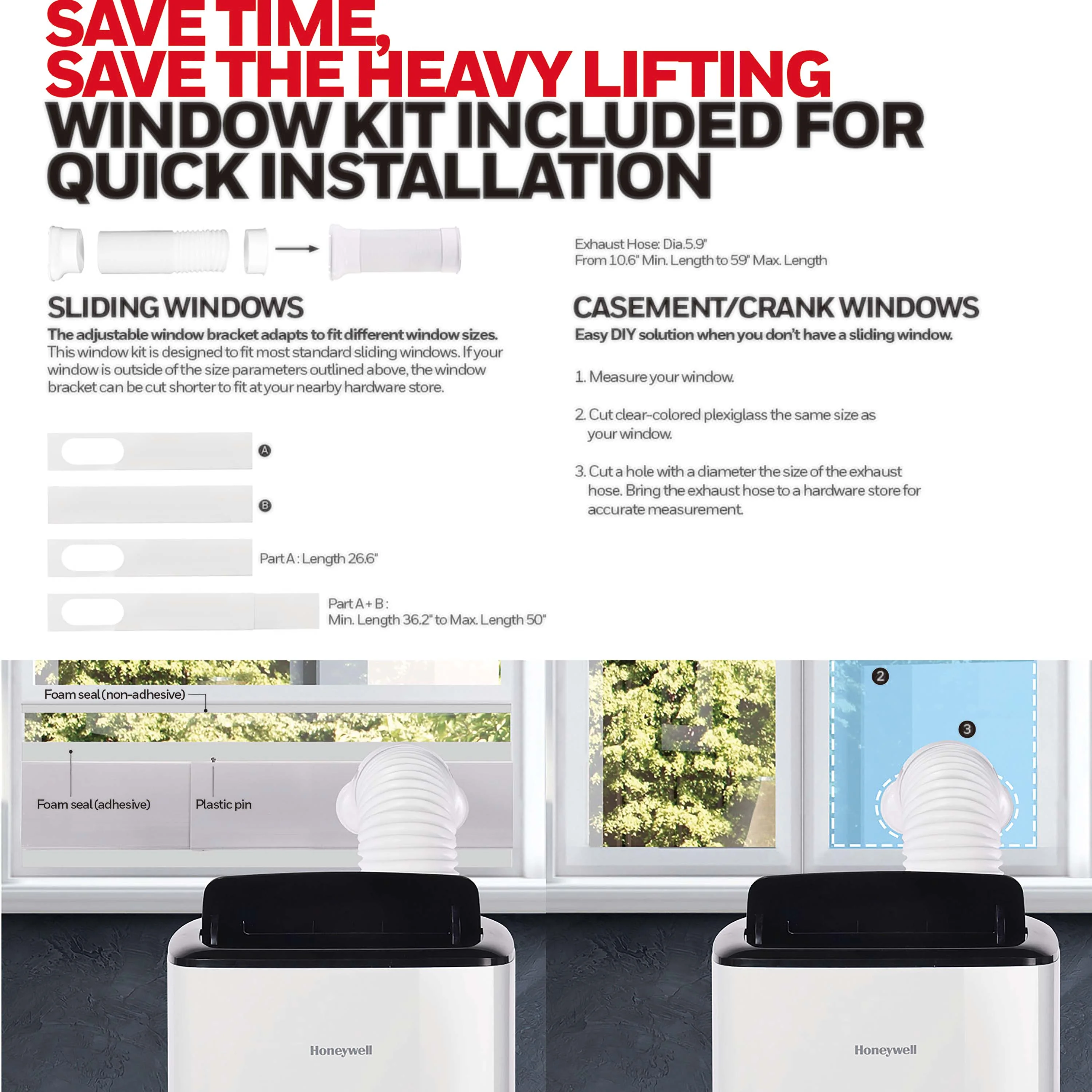 Honeywell 8,000 BTU Portable Air Conditioner with Dehumidifier & Fan