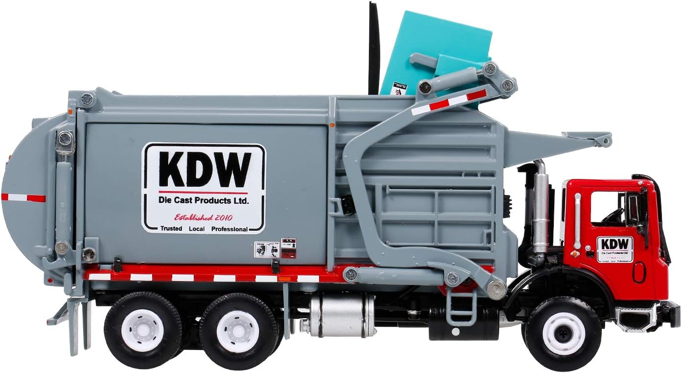 GoolRC Garbage Carrier Truck, 1:24 Alloy Diecast Barreled Waste Material Transporter Vehicle Model, Kids Toys for Boys Girls Birthday
