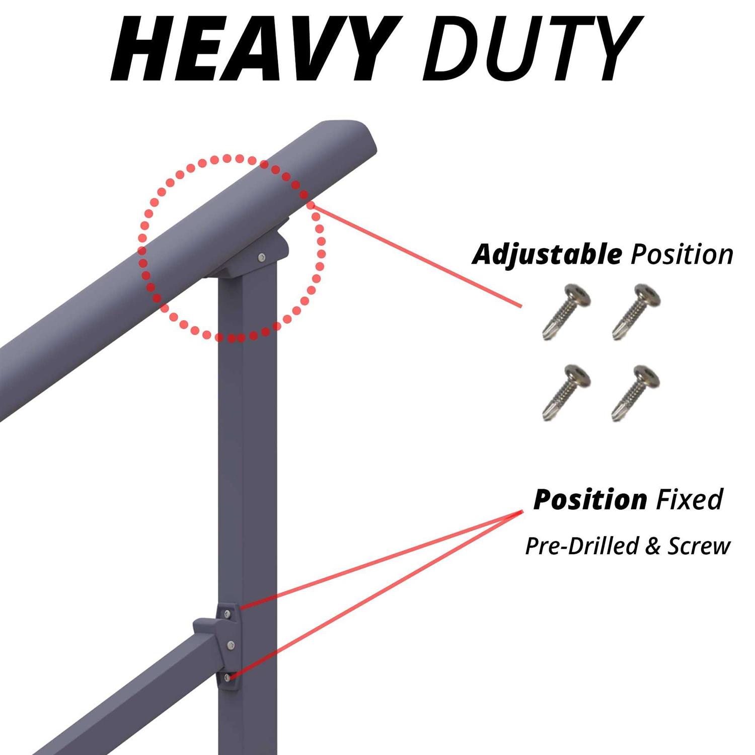 cHR 4 Steps Outdoor Handrails for Outdoor Steps - Shop Hardware Tools Online Store