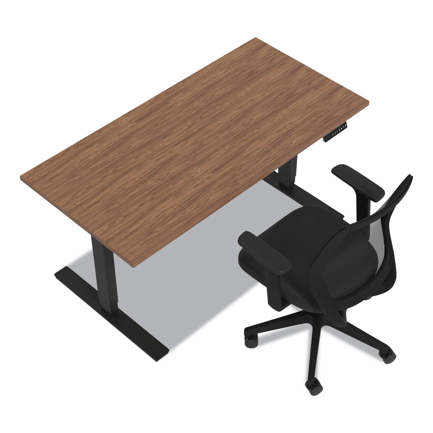 Union u0026 Scale Essentials Electric Sit-Stand Desk | 55.1x22 x 27.5x22 x 25.9x22 to 51.5x22 | Espresso/Black