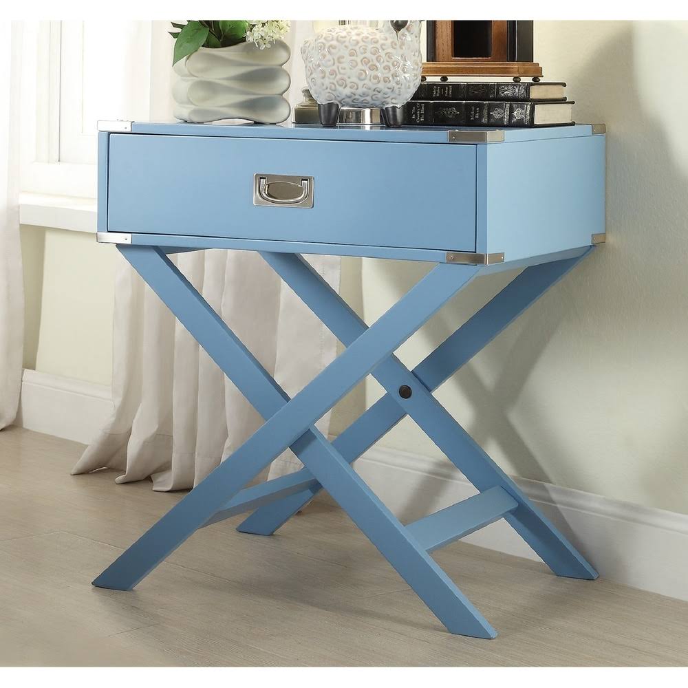 Kenton x Base Wood Accent Campaign Table by Inspire Q Bold - Espresso