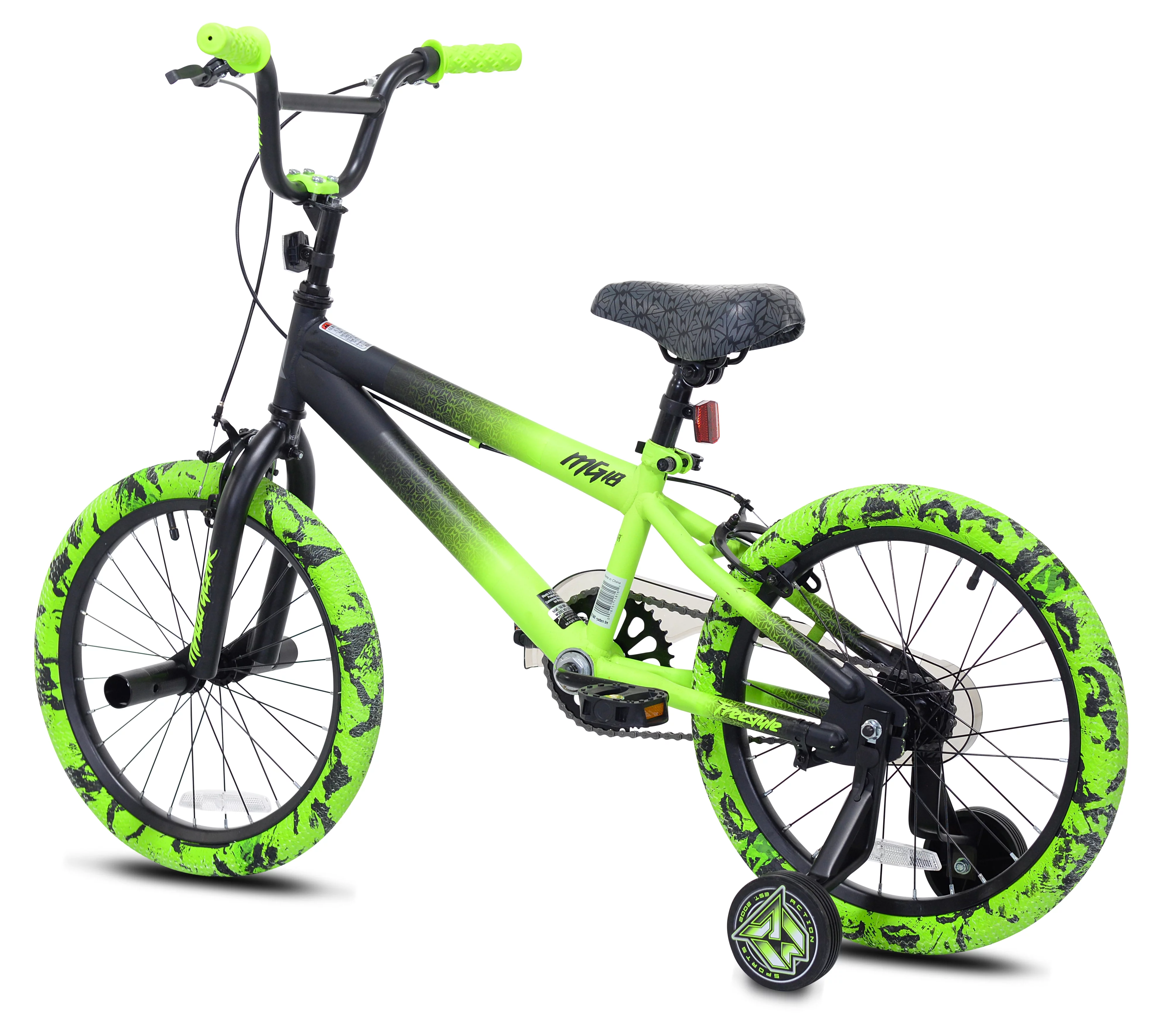Kent Bicycles 18" Madd Gear MG18 BMX Boy's Child Bike, Black and Green