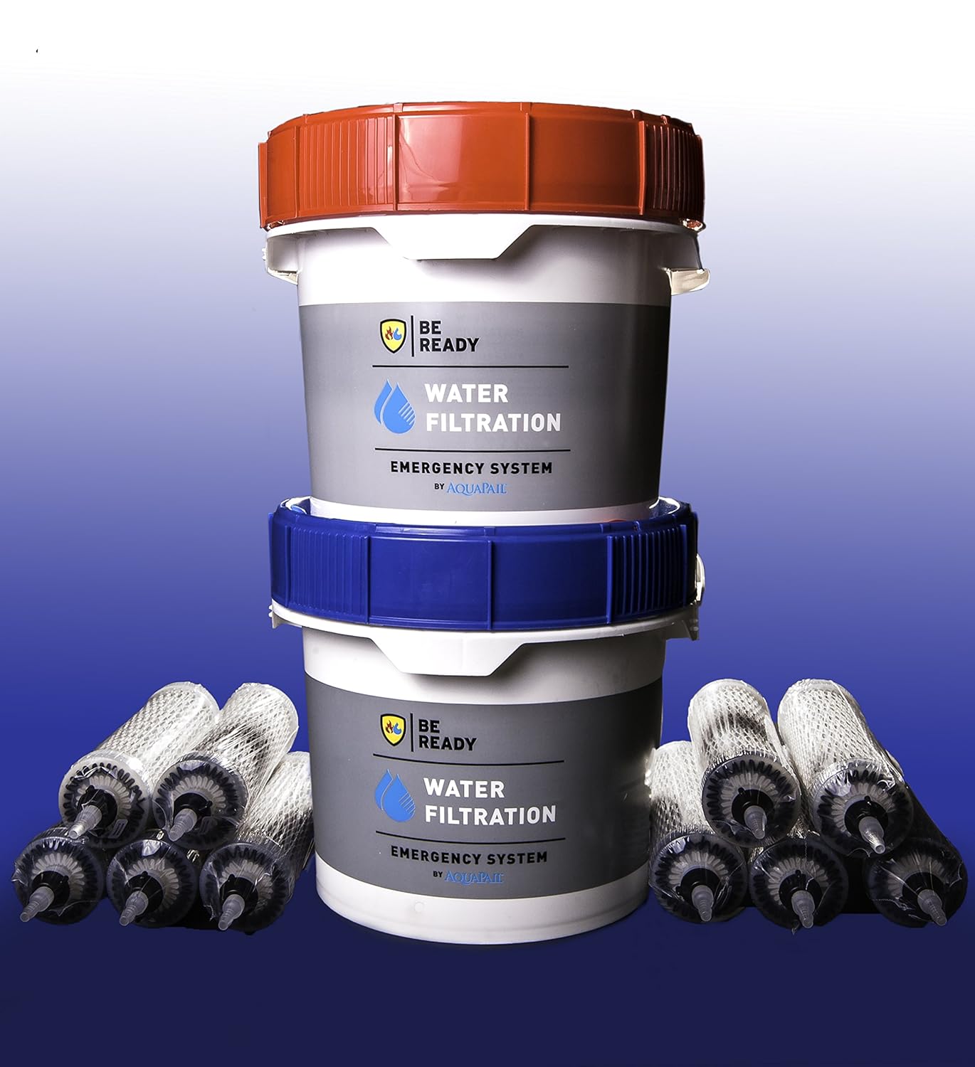 Gravity-fed water filter 5,500 gallons