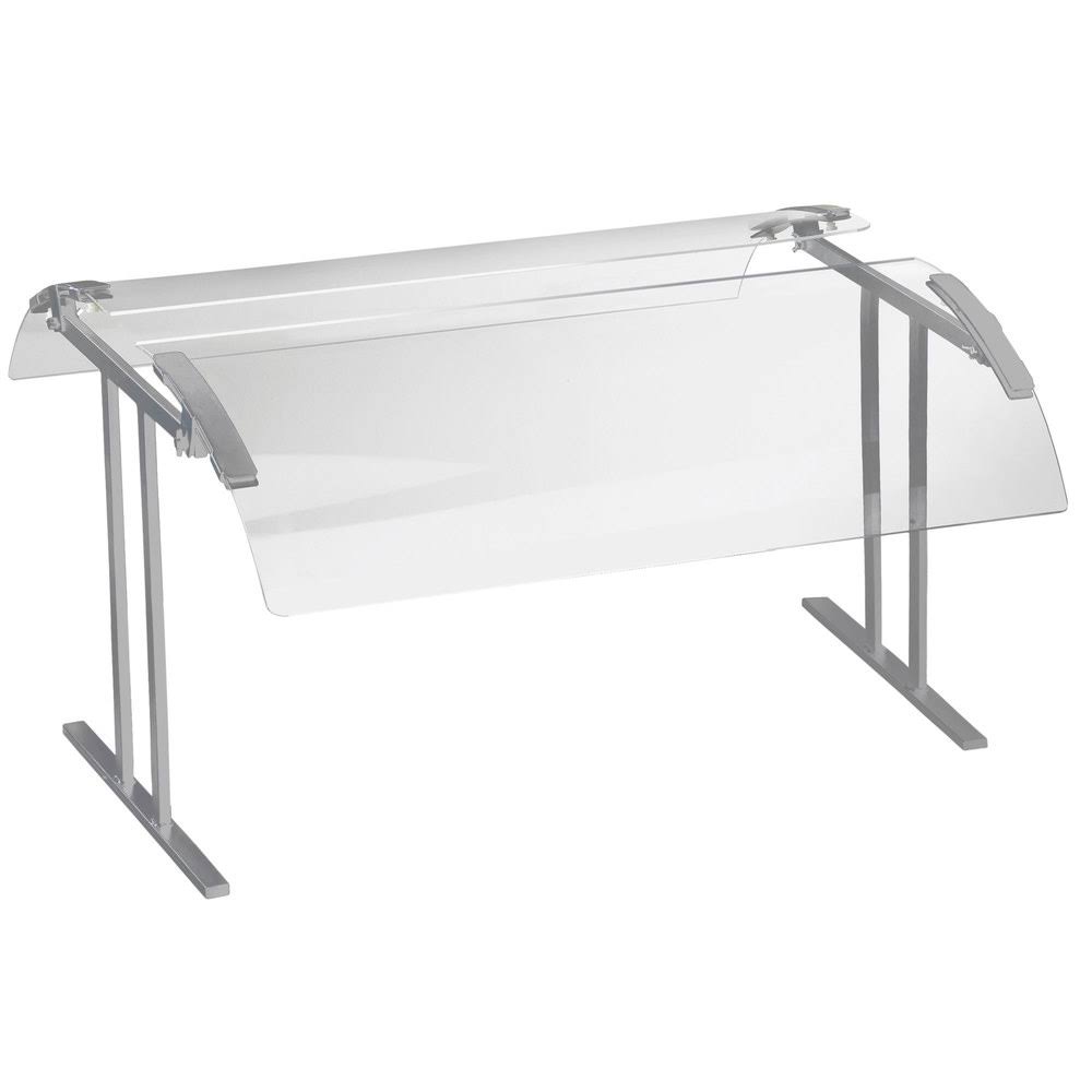 Cal-Mil Double Sneeze Guard, Silver