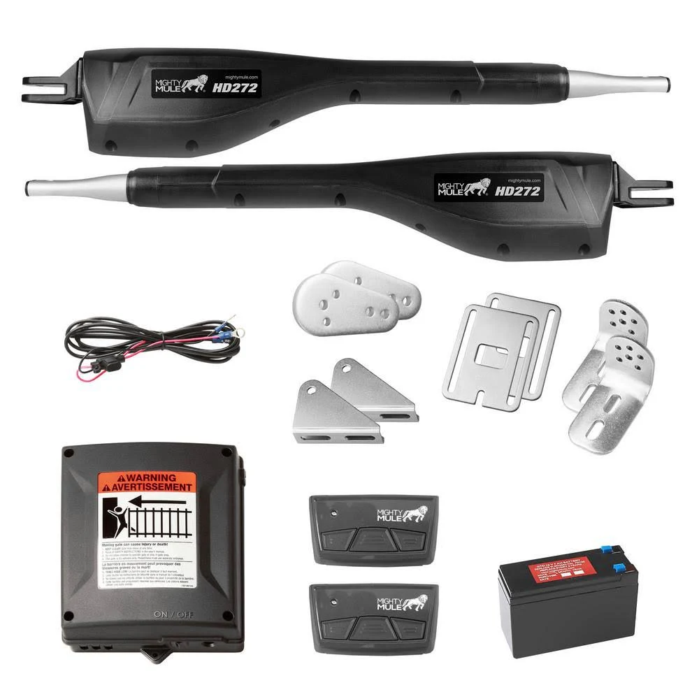 Mighty Mule Light Duty Dual Swing Gate Opener Solar Capable
