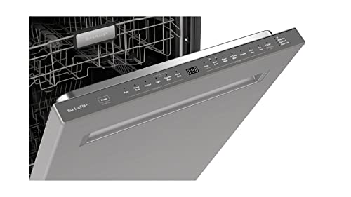 SHARP Slide-In Dishwasher, Stainless Steel Finish, 24" Wide