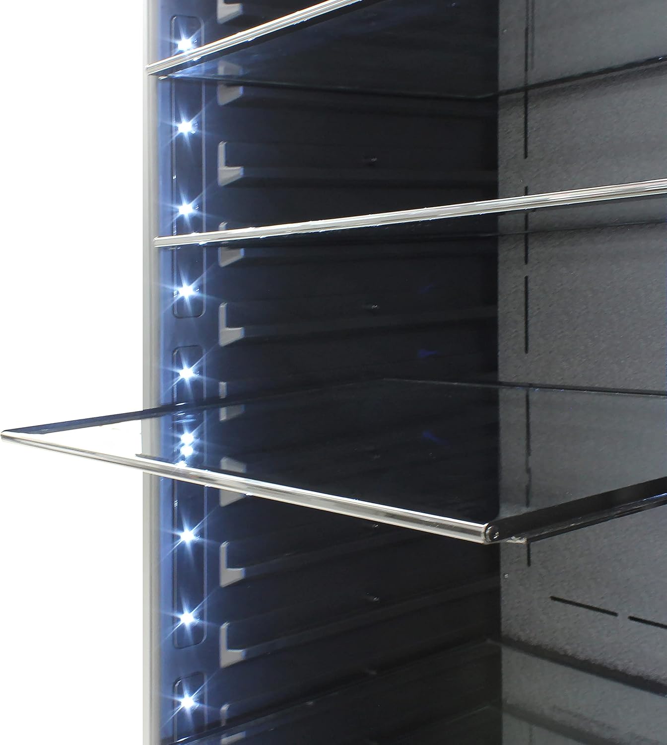Apartment Size Refrigerator 21 Cu. Ft. Full Fridge for Kitchen, Apartment, Pantry, Garage, House with Adjustable Glass Shelves and Blue LED Lighting, Single Zone, 29.5 inch wide, Black