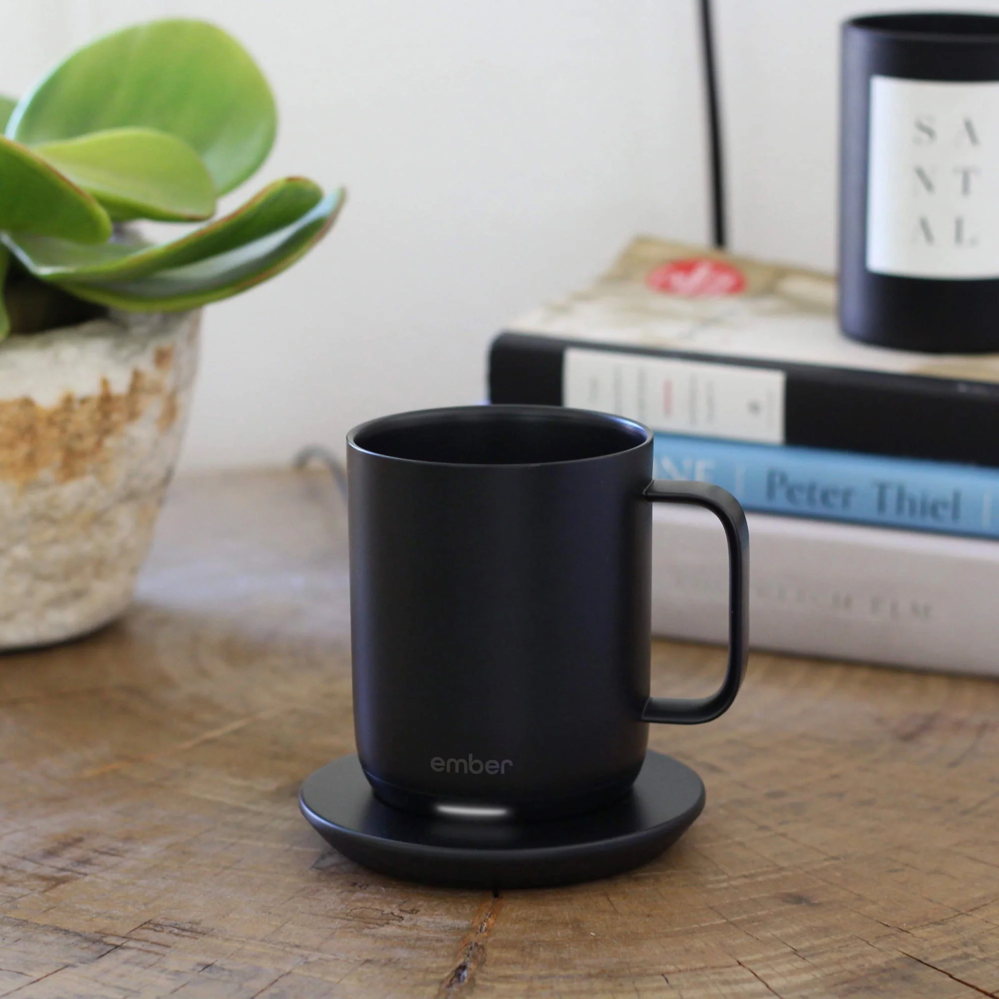 Ember Temperature Control Smart Mug 2, 10 oz, Black 1.5-hr Battery Life App Controlled Heated Coffee Mug Improved Design
