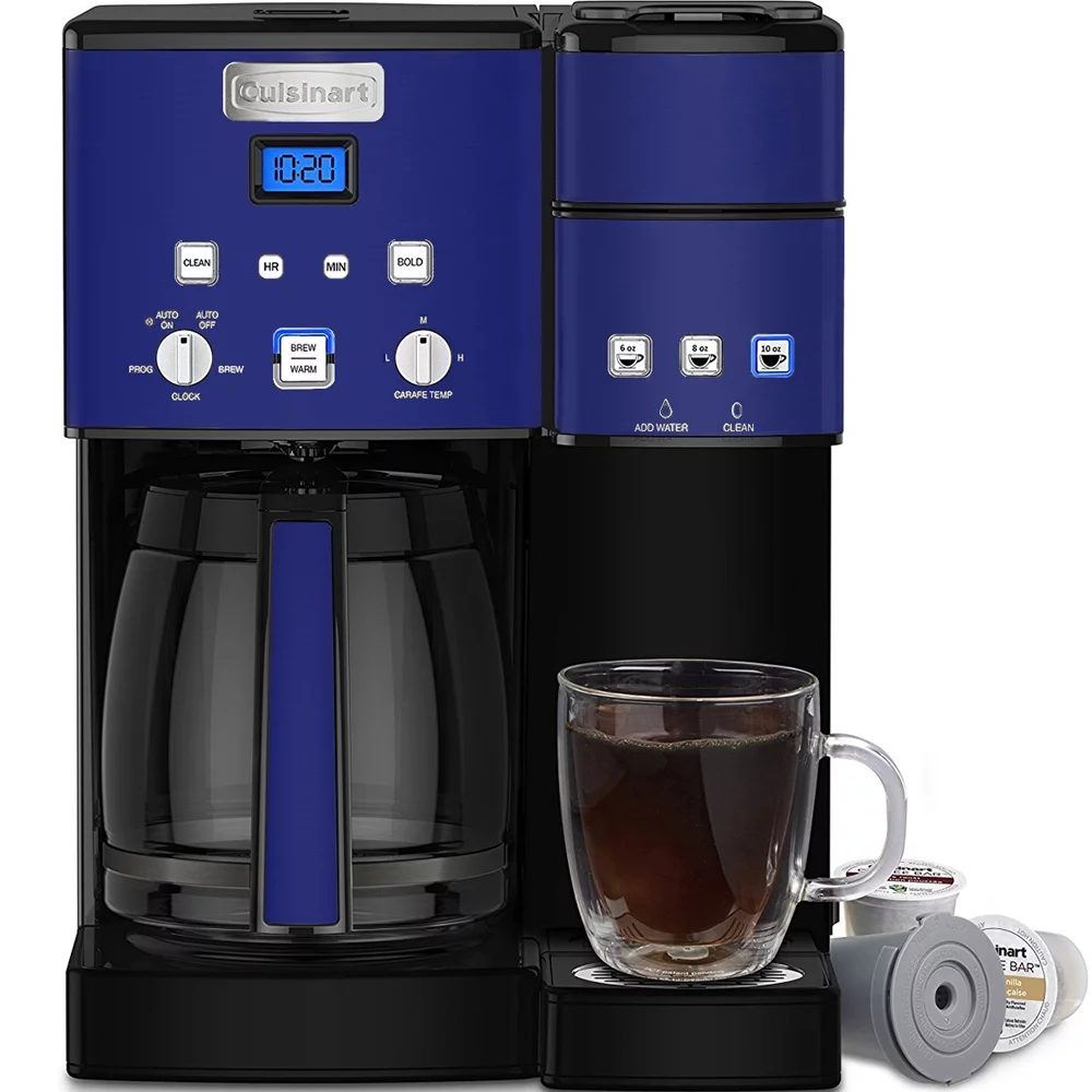 Cuisinart SS-15NVP1 Coffee Center 12 Cup Coffee Maker and Single-Serve Brewer Navy Bundle with 1 Year Extended Protection Plan
